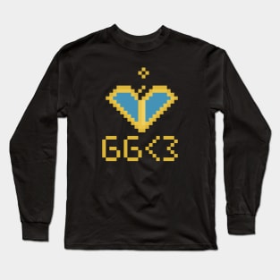 GG <3 Good Game Honor Pixel Art MOBA Emblem Long Sleeve T-Shirt